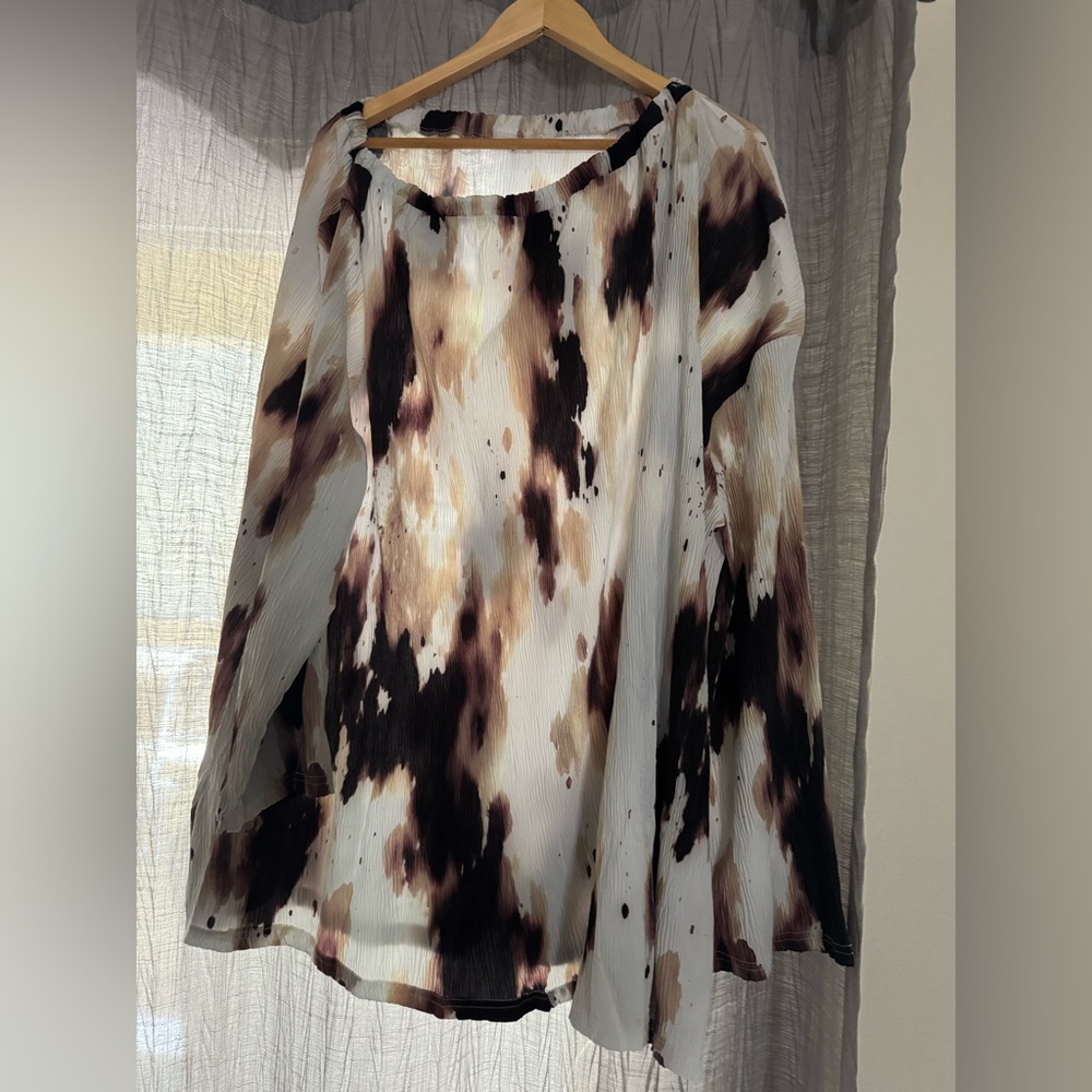 SHEIN Multicolor Abstract Blouse